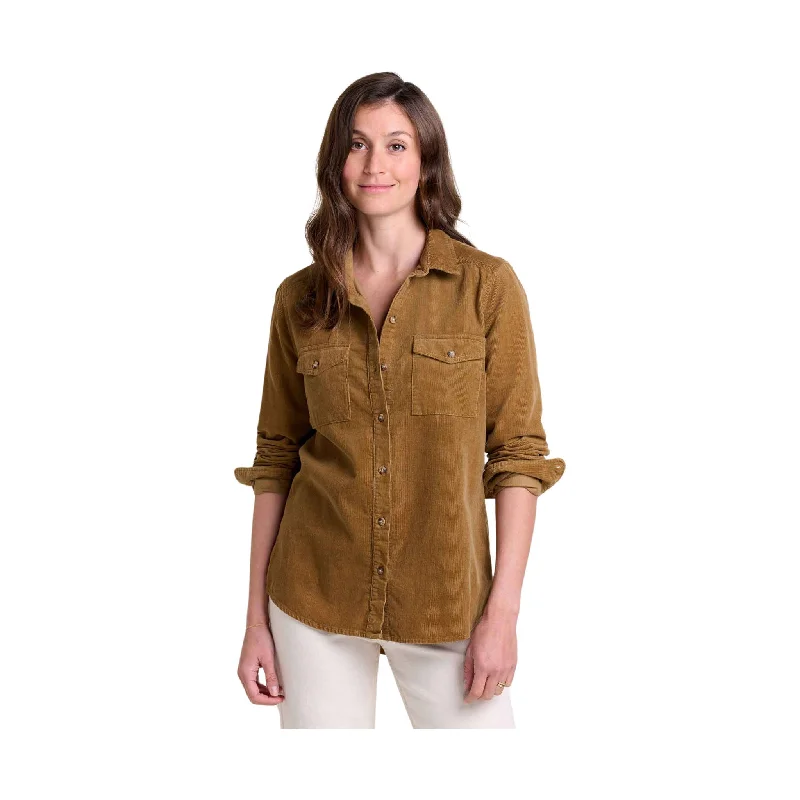 Toad & Co Women's Scouter Cord Long Sleeve Shirt - Honey Brown - ONLINE STORE CREDIT/EXCHANGE ONLY Trendy Threads