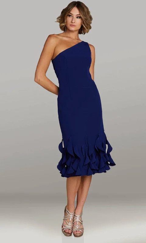 Gia Franco 12425 - One Shoulder Ruffled Hem Evening Dress Budget Friendly