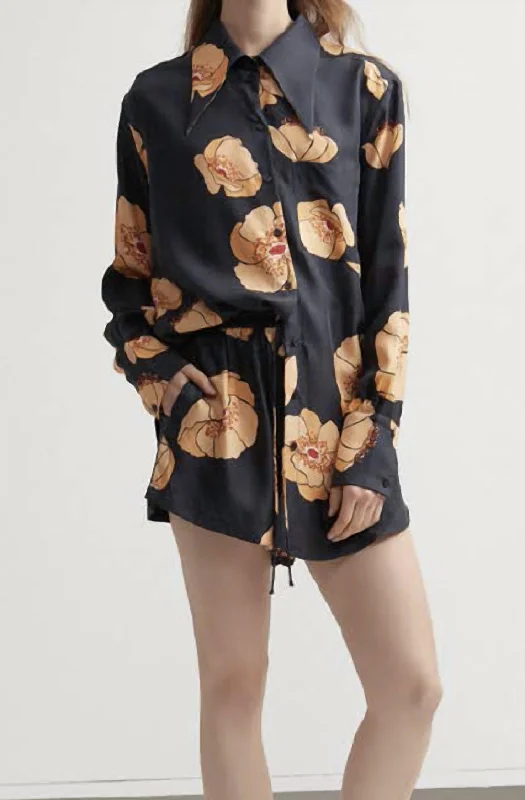 Antol Shirt In Black Floral Unbeatable Prices