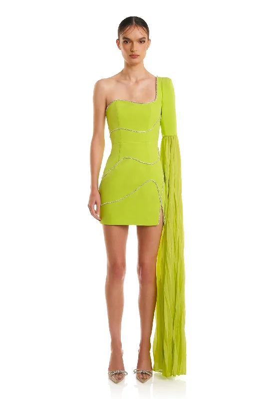 Audrey Dress - Lime Soft Textures