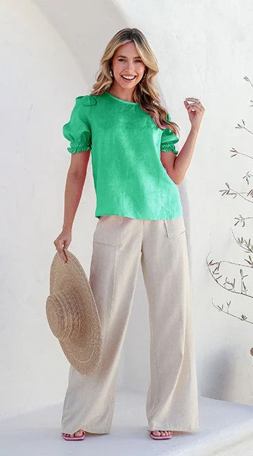 Green frill blouse Pastel Styles