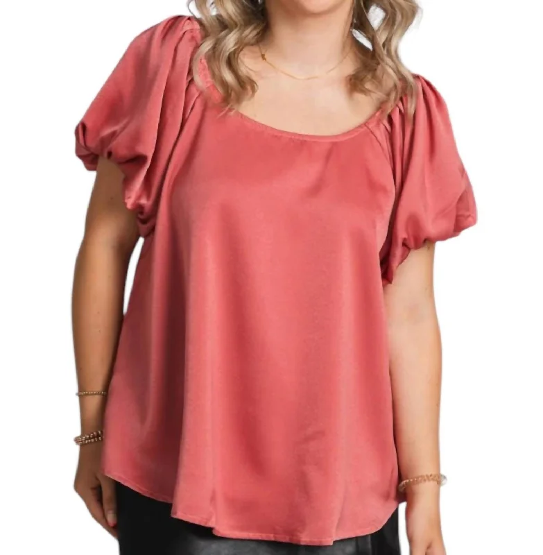 Orosi Top In Dark Rose Feminine Soft - Hued Styles