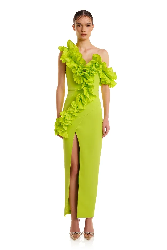 Rosanna Dress - Lime Graceful Drape