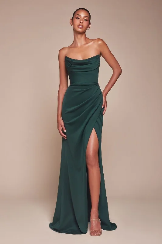 Amiya Dress - Emerald Effortless Grace