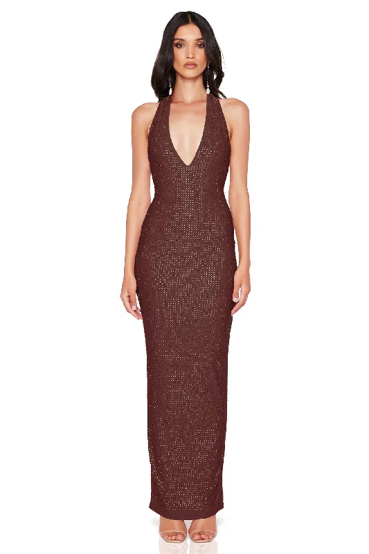 Nookie Adriana Maxi Dress - Mocha Top Brand Discounts