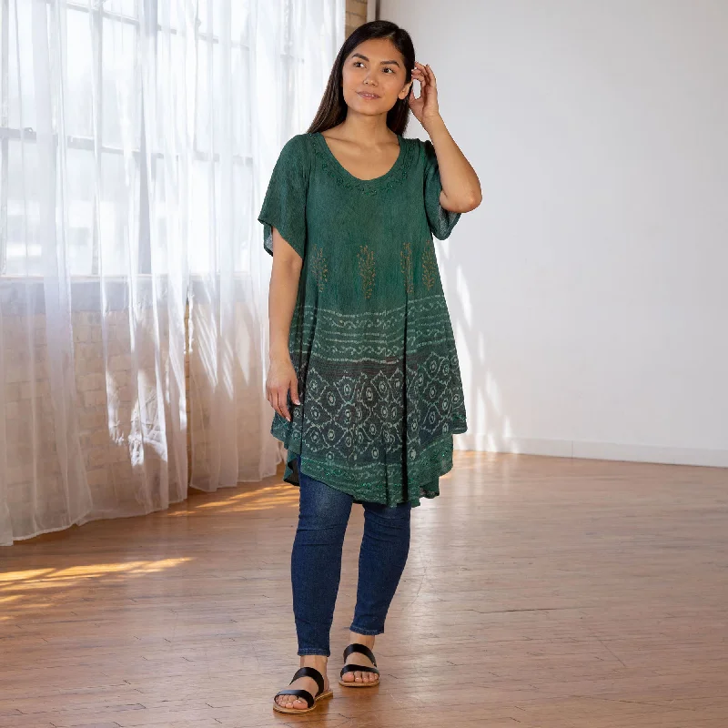 Emerald Bay Short Sleeve Tunic Beat The Heat In Tropical Styles