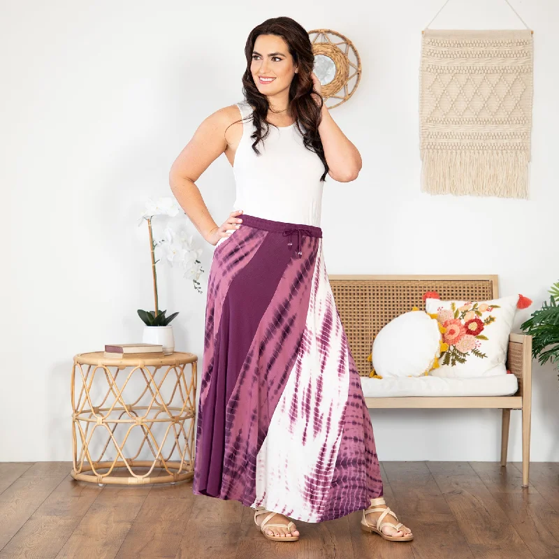 Twisted Maxi Tie-Dye Skirt Premium Fashion