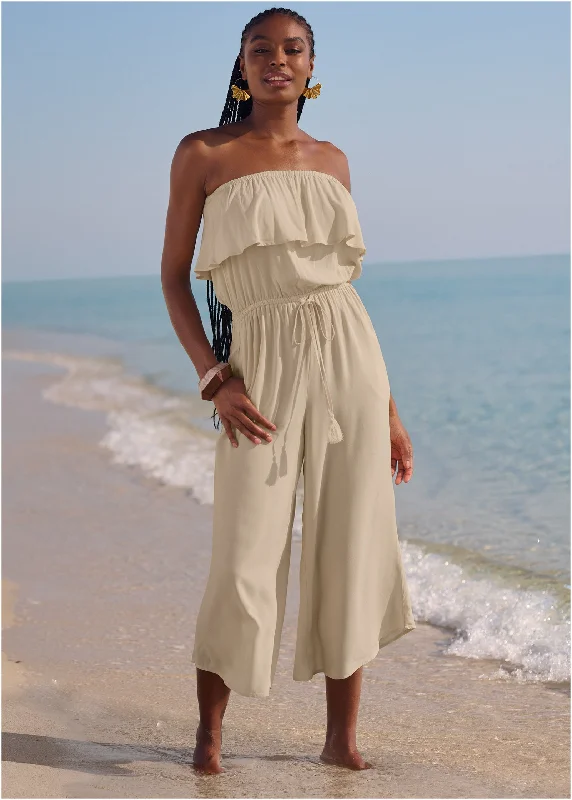 Strapless Jumpsuit - Sweet Cream Elevated Style