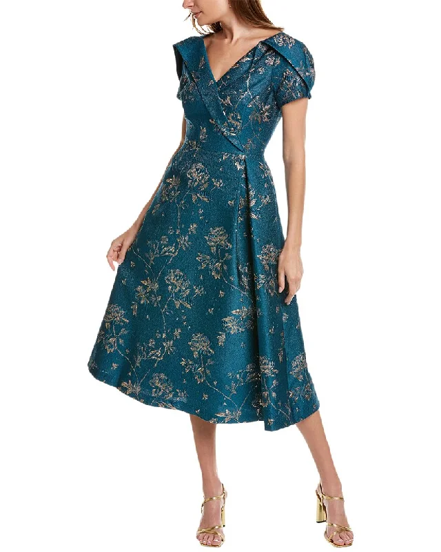 Teri Jon by Rickie Freeman Jacquard A-Line Dress Seasonal Trends