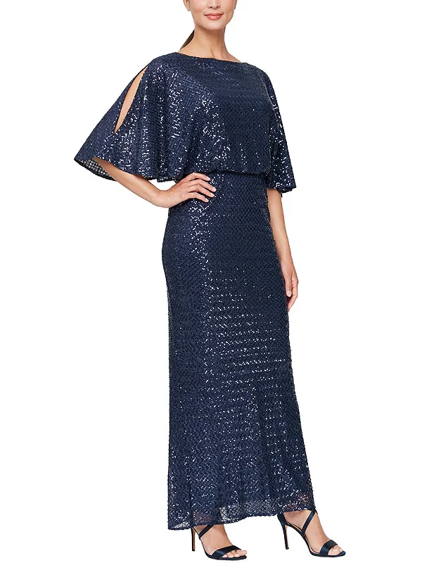 Womens Sequined Maxi Evening Dress Trendy Fashion For Women